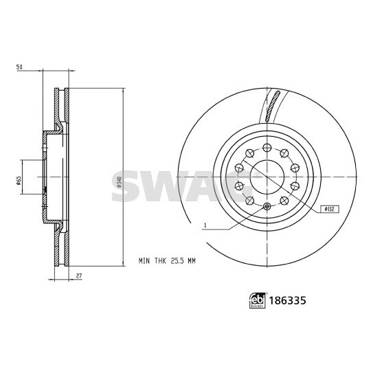 33 11 0360 - Bromsskiva 