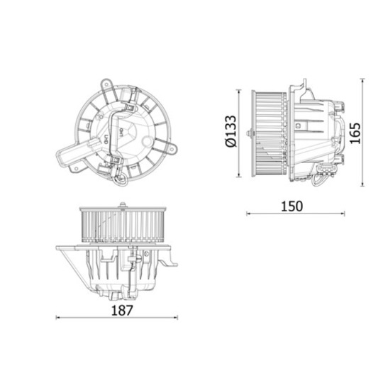 AB 332 000P - Kupéfläkt 