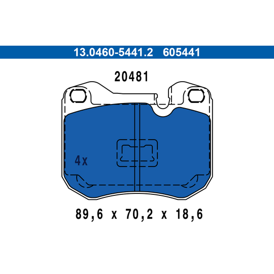 13.0460-5441.2 - Brake Pad Set, disc brake 