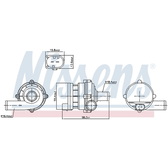 832169 - Extravattenpump (kylvattenkretslopp) 