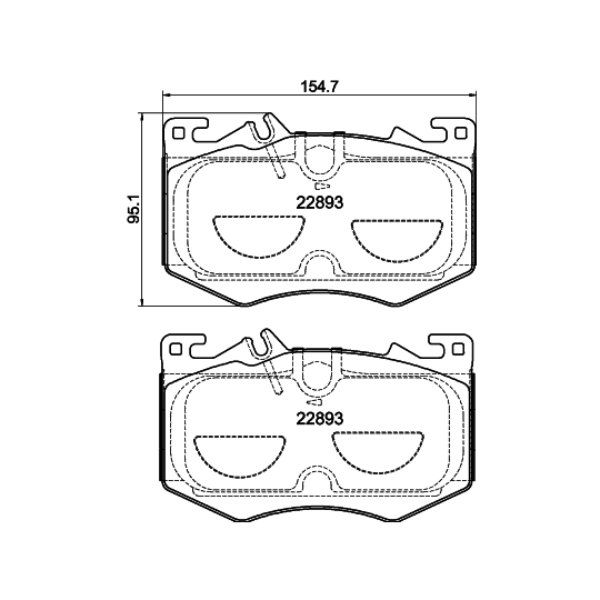 8DB 355 039-071 - Brake Pad Set, disc brake 