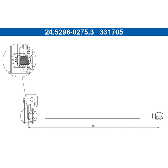 24.5296-0275.3 - Brake Hose 