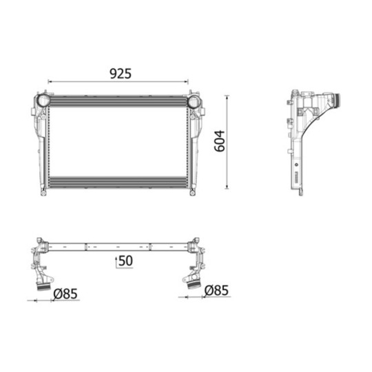 CI 705 000P - Intercooler, charger 