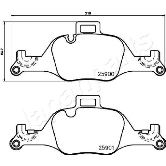 PA-0128AF - Brake Pad Set, disc brake 