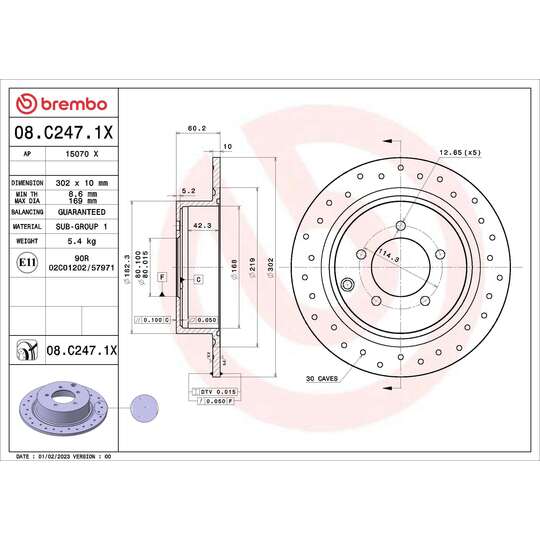 08.C247.1X - Brake Disc 