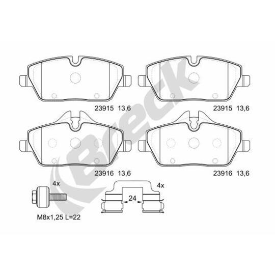 23915 00 651 00 - Brake Pad Set, disc brake 