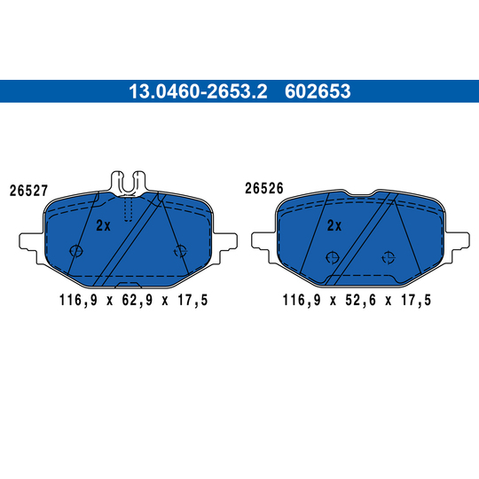 13.0460-2653.2 - Brake Pad Set, disc brake 