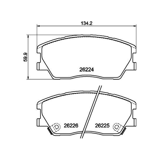 8DB 355 040-591 - Brake Pad Set, disc brake 