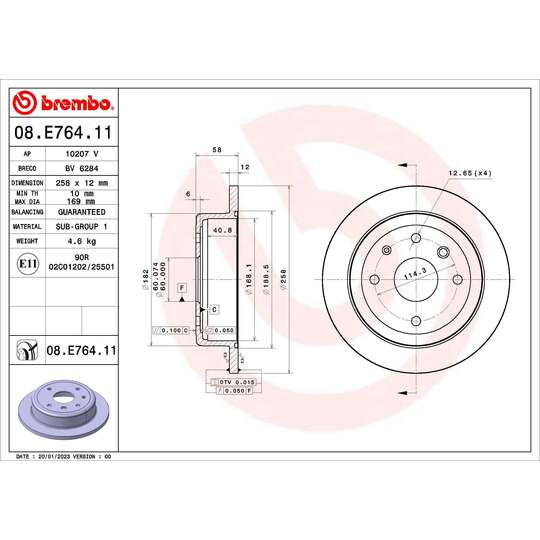 08.E764.11 - Brake Disc 