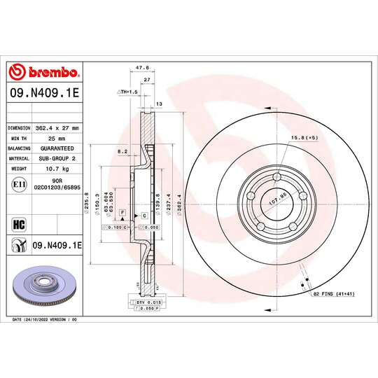 KT 08 026 - Brake Set, disc brake 