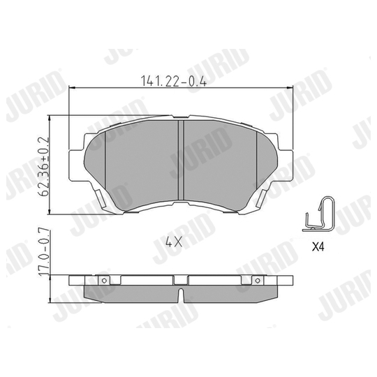 572392J - Brake Pad Set, disc brake 