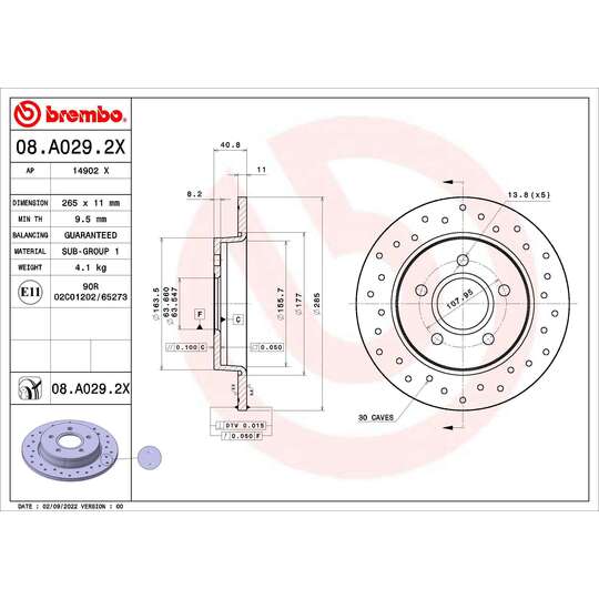 08.A029.2X - Brake Disc 