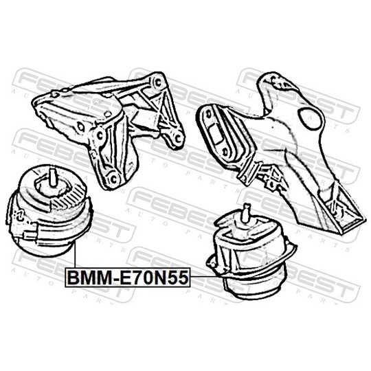 BMM-E70N55 - Engine Mounting 