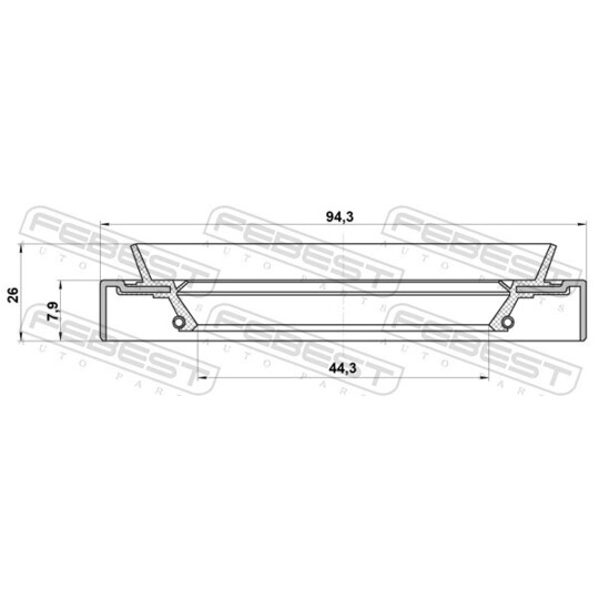 95HDY-46940826C - Shaft Seal, differential 