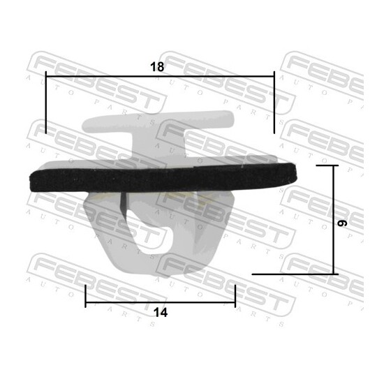 88570-187 - Clip, trim/protective strip 