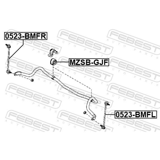 0523-BMFR - Länk, krängningshämmare 