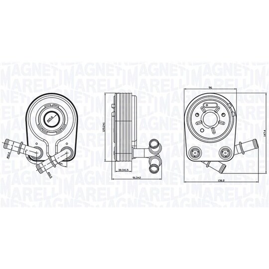 350300000100 - Oil Cooler, engine oil 