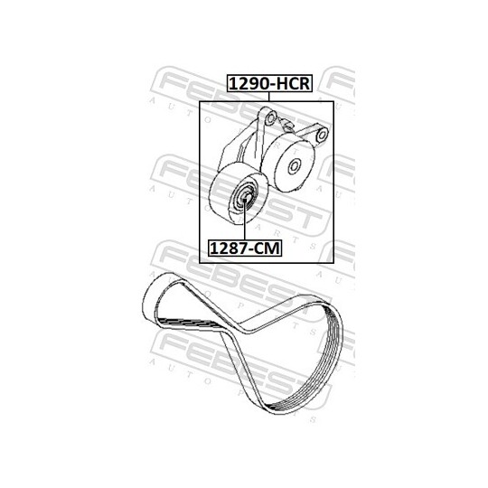 1290-HCR - Belt Tensioner, v-ribbed belt 