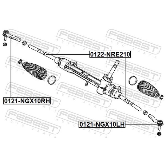 0122-NRE210 - Tie Rod Axle Joint 