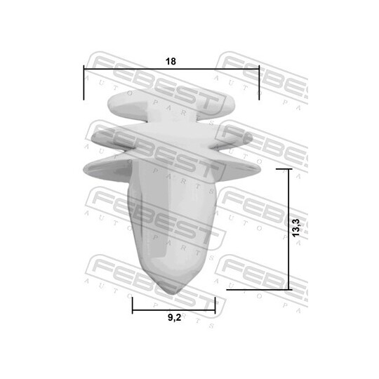 88570-132 - Clip, trim/protective strip 