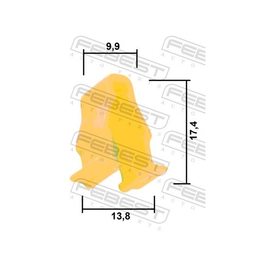 88570-124 - Clip, trim/protective strip 