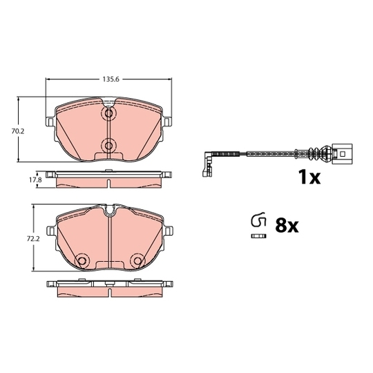 GDB2412 - Brake Pad Set, disc brake 