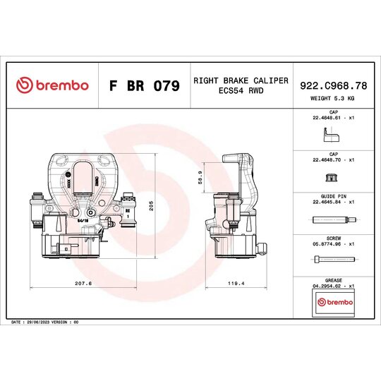 F BR 079 - Brake Caliper 