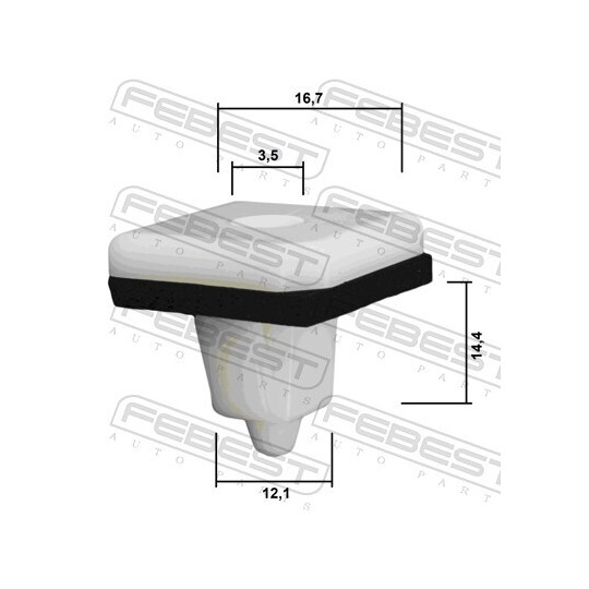 88570-190 - Clip, trim/protective strip 