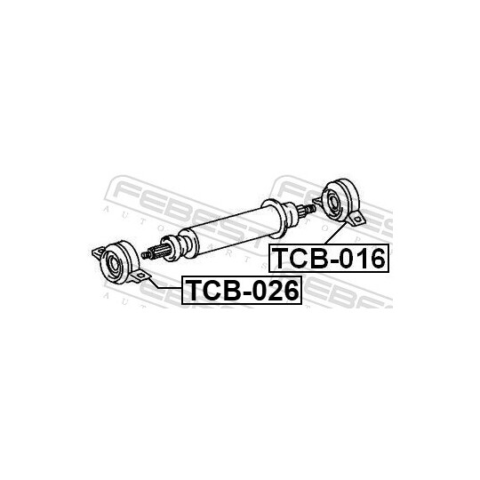 TCB-026 - Bearing, propshaft centre bearing 