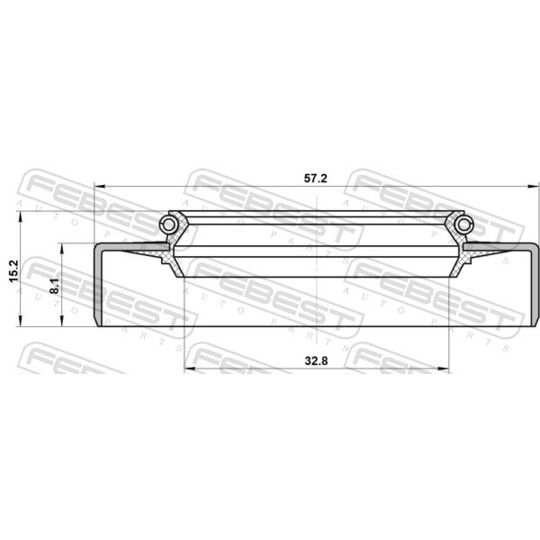 95GDS-34570815X - Oljetätningsring, differential 