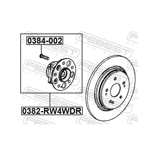 0382-RW4WDR - Wheel hub 