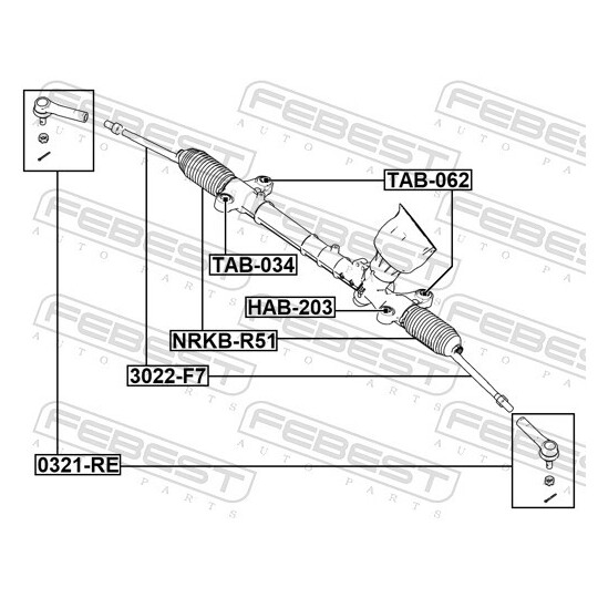 3022-F7 - Tie Rod Axle Joint 