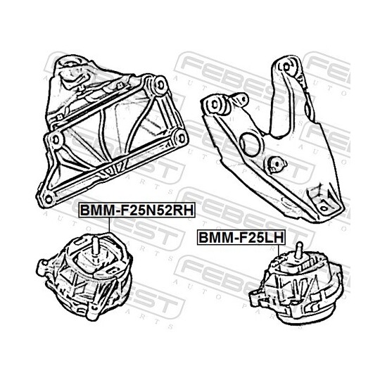 BMM-F25N52RH - Motormontering 