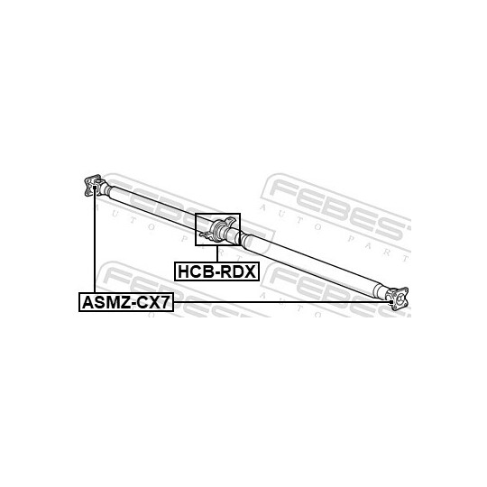 HCB-RDX - Bearing, propshaft centre bearing 