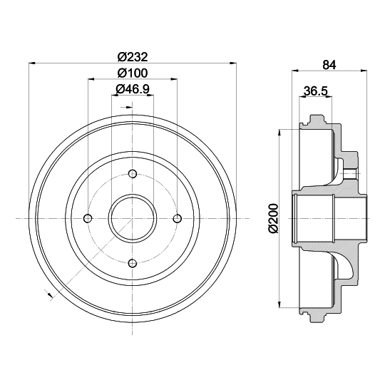 8DT 355 303-501 - Brake Drum 