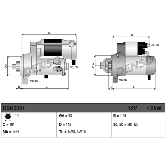 DSN3021 - Startmotor 