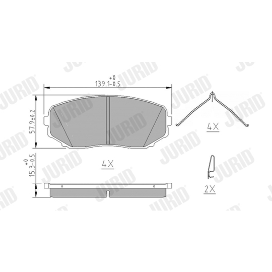 574031J - Brake Pad Set, disc brake 