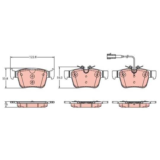 GDB2364 - Brake Pad Set, disc brake 