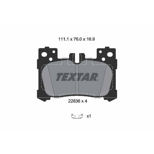 2283601 - Brake Pad Set, disc brake 