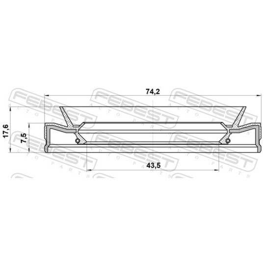 95HFW-45740818L - Shaft Seal, differential 