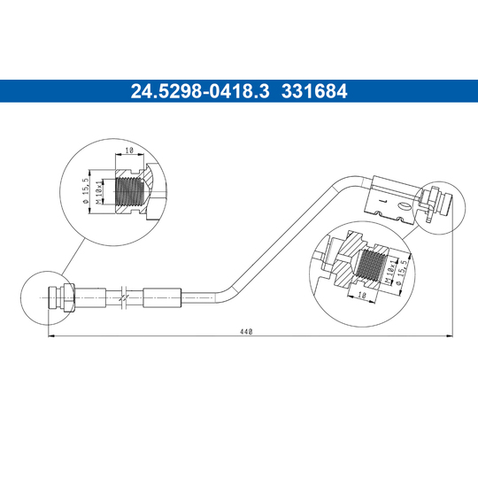 24.5298-0418.3 - Brake Hose 