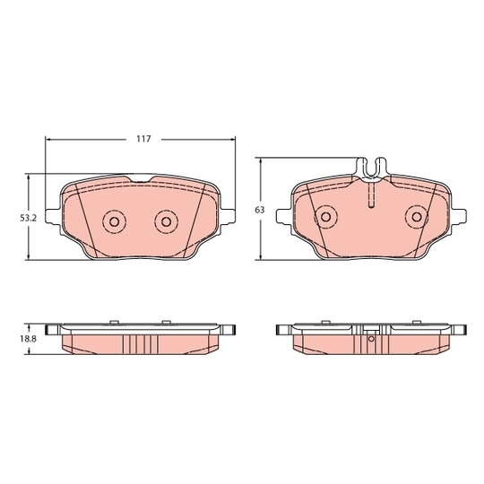 GDB2381 - Brake Pad Set, disc brake 