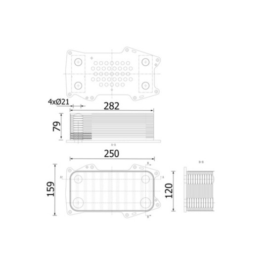 CLC 304 000S - Oljekylare, motor 