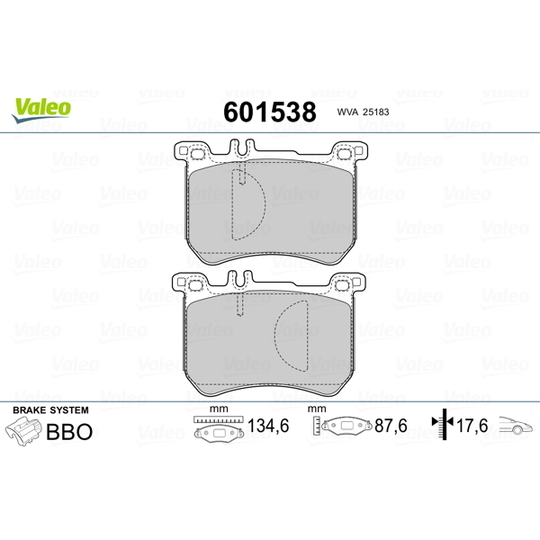 601538 - Brake Pad Set, disc brake 