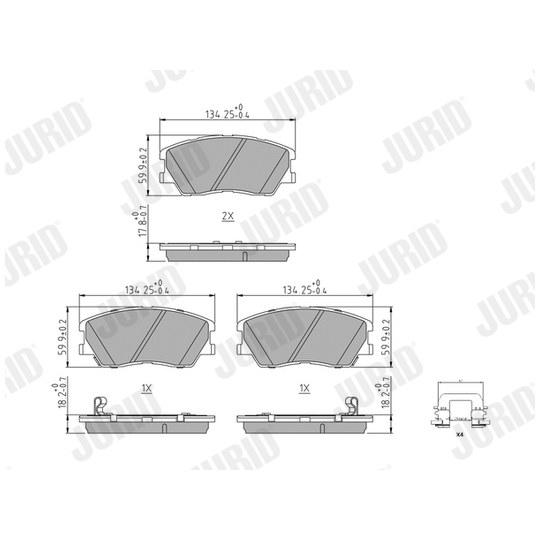 574160J - Brake Pad Set, disc brake 