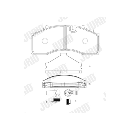 2934309560 - Brake Pad Set, disc brake 