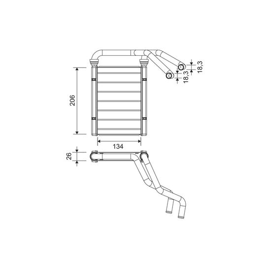 811594 - Heat Exchanger, interior heating 