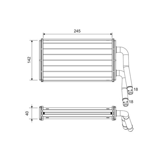 811599 - Heat Exchanger, interior heating 