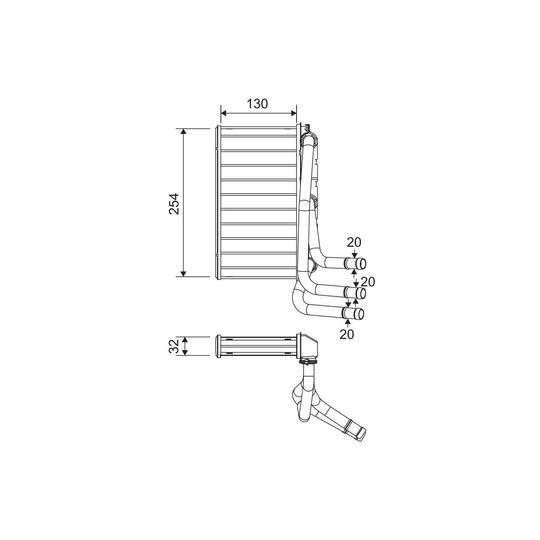 811651 - Heat Exchanger, interior heating 