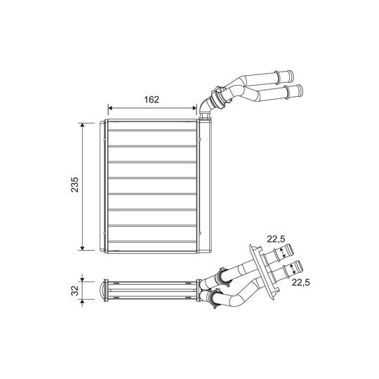 811658 - Heat Exchanger, interior heating 